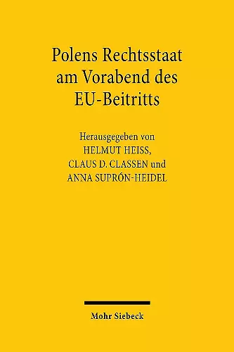 Polens Rechtsstaat am Vorabend des EU-Beitritts cover