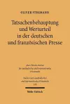 Tatsachenbehauptung und Werturteil in der deutschen und französischen Presse cover