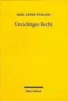 Unrichtiges Recht cover