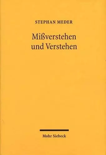 Mißverstehen und Verstehen cover