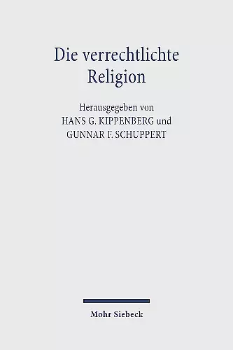 Die verrechtlichte Religion cover