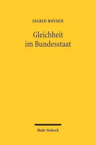 Gleichheit im Bundesstaat cover