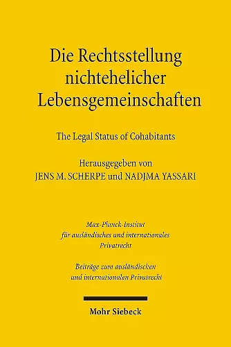 Die Rechtsstellung nichtehelicher Lebensgemeinschaften - The Legal Status of Cohabitants cover