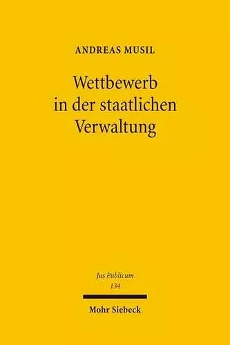 Wettbewerb in der staatlichen Verwaltung cover