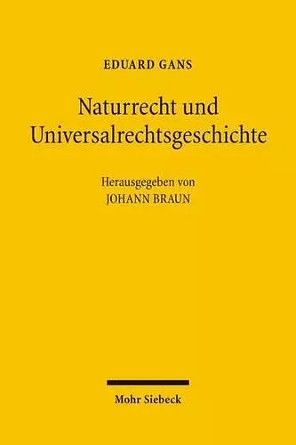 Naturrecht und Universalrechtsgeschichte cover