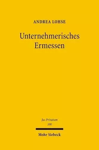 Unternehmerisches Ermessen cover