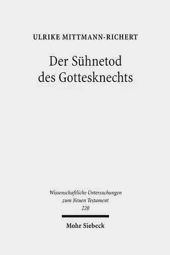 Der Sühnetod des Gottesknechts cover