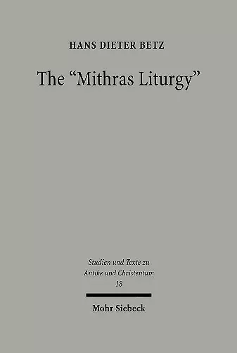 The "Mithras Liturgy" cover