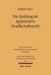 Die Spaltung im japanischen Gesellschaftsrecht cover