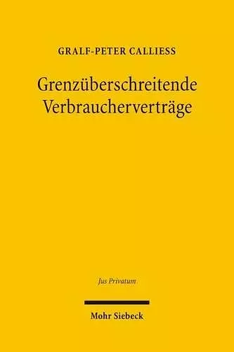 Grenzüberschreitende Verbraucherverträge cover