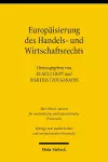 Europäisierung des Handels- und Wirtschaftsrechts cover