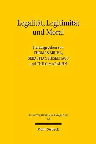 Legalität, Legitimität und Moral cover