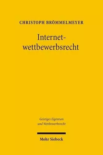 Internetwettbewerbsrecht cover