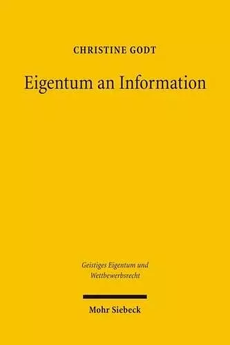 Eigentum an Information cover