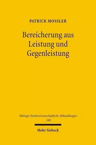 Bereicherung aus Leistung und Gegenleistung cover