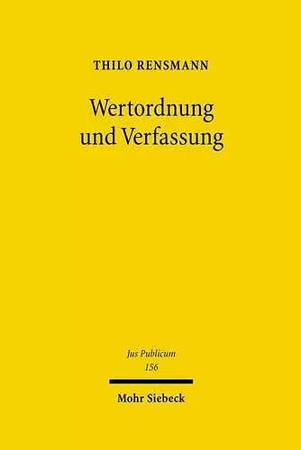 Wertordnung und Verfassung cover