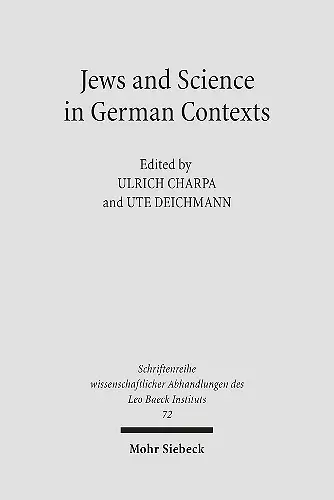 Jews and Sciences in German Contexts cover