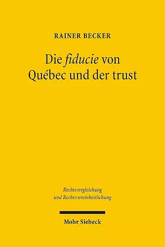 Die fiducie von Québec und der trust cover