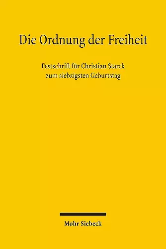 Die Ordnung der Freiheit cover