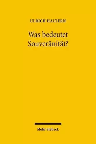 Was bedeutet Souveränität? cover