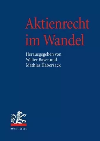 Aktienrecht im Wandel cover