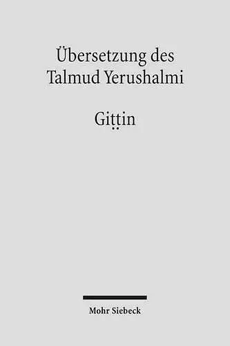 Übersetzung des Talmud Yerushalmi cover