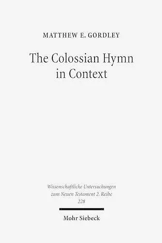 The Colossian Hymn in Context cover