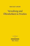 Verwaltung und Öffentlichkeit in Preußen cover