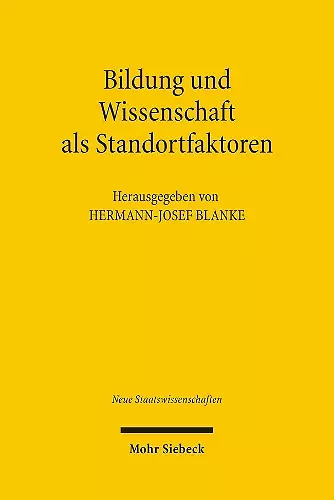 Bildung und Wissenschaft als Standortfaktoren cover