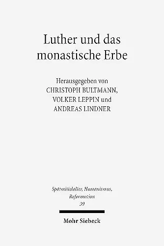 Luther und das monastische Erbe cover