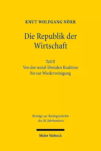 Die Republik der Wirtschaft cover