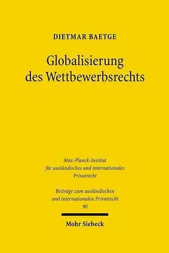 Globalisierung des Wettbewerbsrechts cover