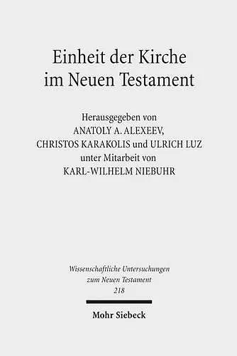 Einheit der Kirche im Neuen Testament cover