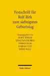 Festschrift für Rolf Birk zum siebzigsten Geburtstag cover