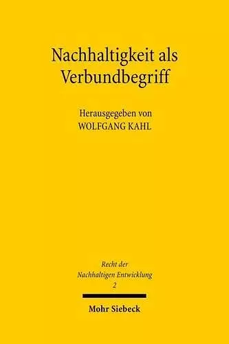 Nachhaltigkeit als Verbundbegriff cover