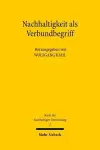 Nachhaltigkeit als Verbundbegriff cover