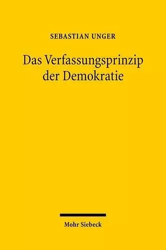 Das Verfassungsprinzip der Demokratie cover