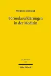 Formularerklärungen in der Medizin cover