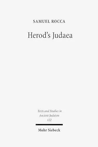 Herod's Judaea cover