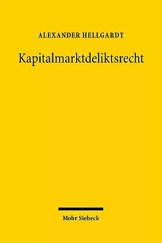 Kapitalmarktdeliktsrecht cover