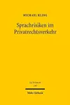 Sprachrisiken im Privatrechtsverkehr cover