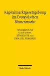 Kapitalmarktgesetzgebung im Europäischen Binnenmarkt cover