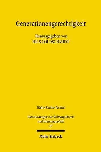 Generationengerechtigkeit cover