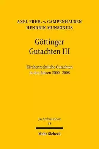 Göttinger Gutachten III cover