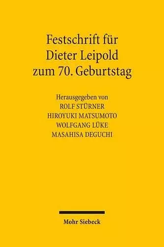 Festschrift für Dieter Leipold zum 70. Geburtstag cover