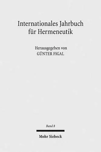 Internationales Jahrbuch für Hermeneutik cover