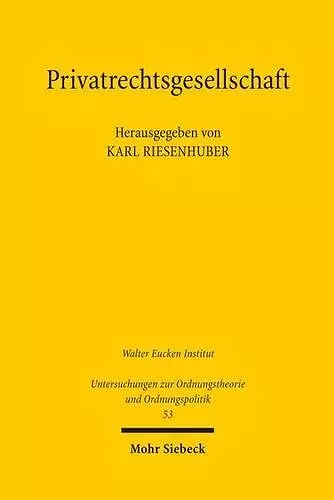 Privatrechtsgesellschaft cover