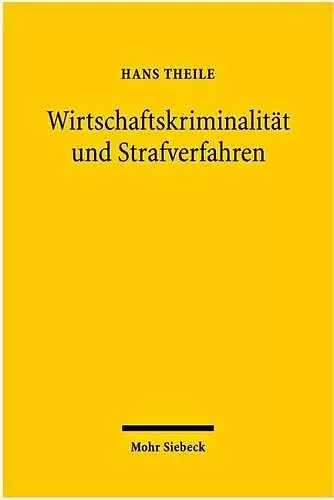 Wirtschaftskriminalität und Strafverfahren cover