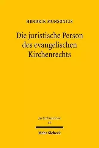 Die juristische Person des evangelischen Kirchenrechts cover