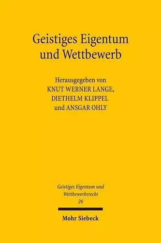 Geistiges Eigentum und Wettbewerb cover